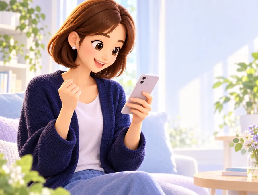 その場で面接を始められて喜ぶ応募者（イメージ）