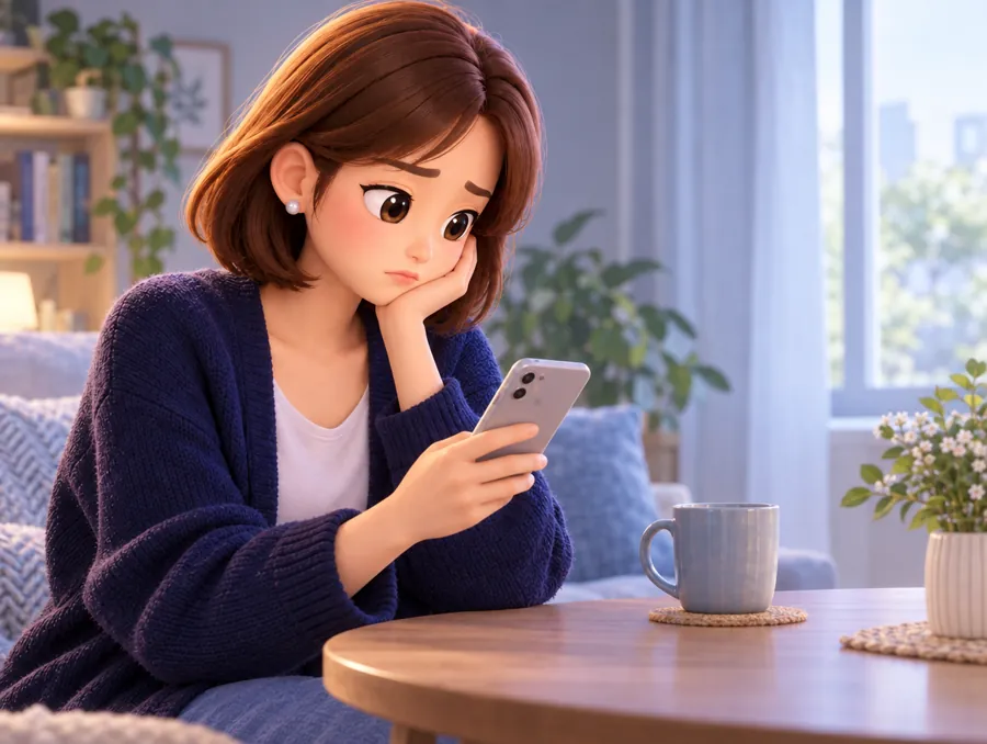 週末、連絡を待ちながらスマートフォンを見る応募者（イメージ）
